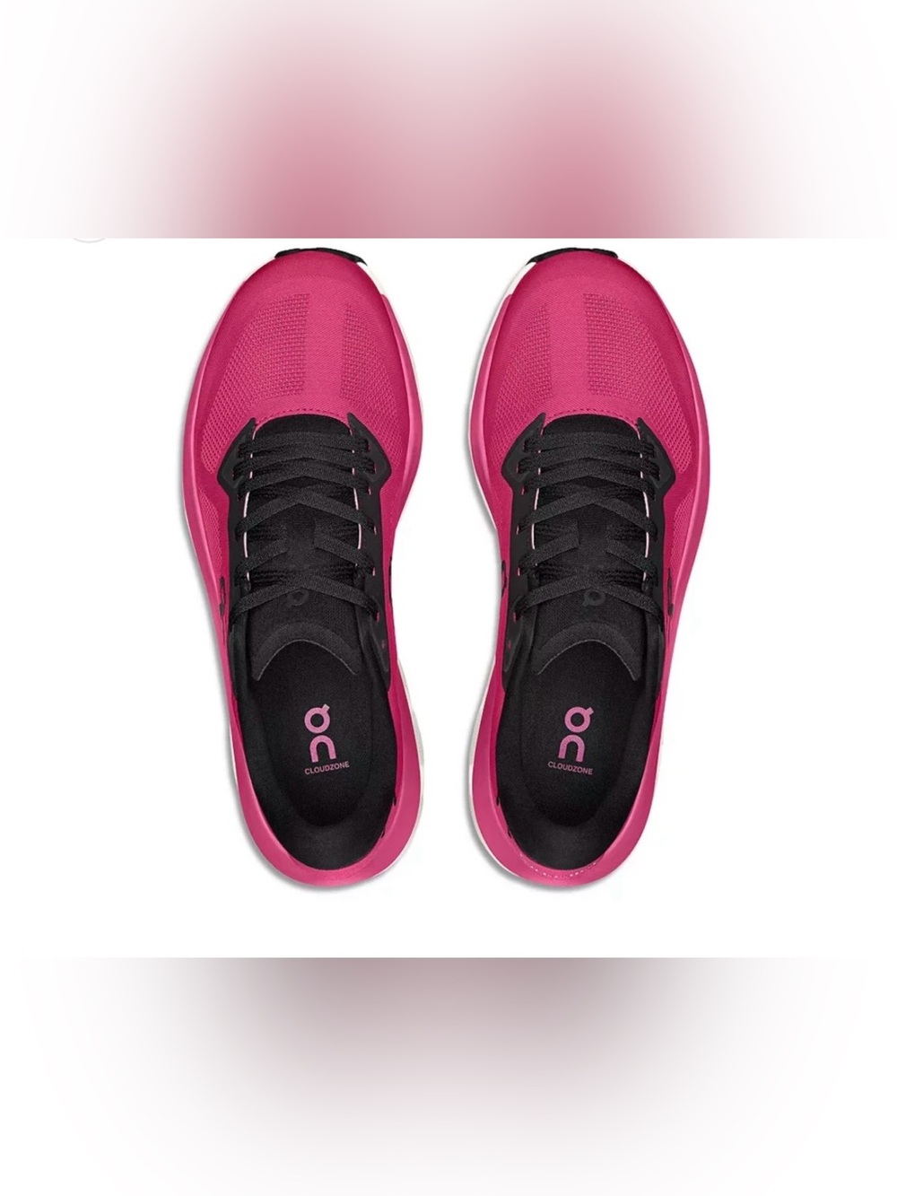On Running Women's Cloudrunner Shoes in Bright Pink and Black